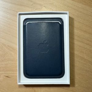 Brand New - Navy iPhone Magnetic Leather Wallet.